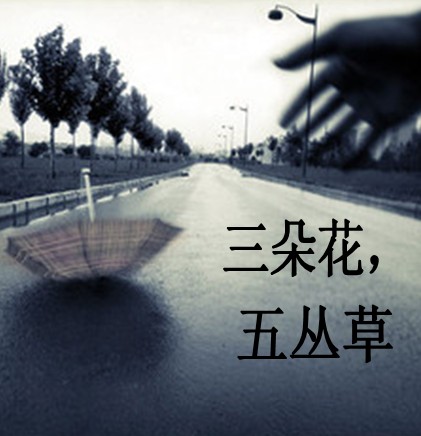 三朵花,五丛草